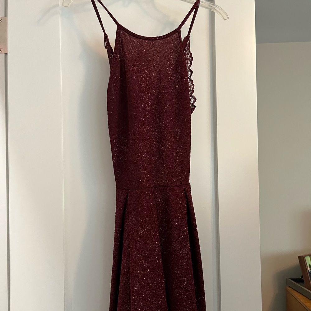 maroon glitter romper